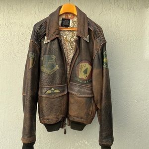 Vintage Avirex Leather Aviator Jacket